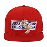 Boné De Beisebol Ajustável Bubba Gump Shrimp Co. Chapéu Bordado (vermelho) (aba Plana), Aba Plana, Tamanho �nica
