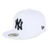 Boné New Era 5950 New York Yankees Aba Reta Branco Mlb