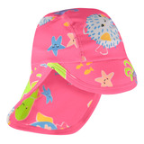 Boné Praia Bebê Proteção Bichinhos Do Mar Pink Neon Up Baby