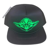 Boné Yoda Star Wars Guerra Nas Estrelas Aba Reta Pta Entrega
