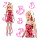 Boneca Barbie Basica Loira E Vestido Heart Roxo Mattel T7439