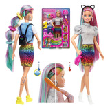 Boneca Barbie Cabelo Arco-íris Lindos Penteados Mattel