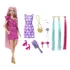 Boneca Barbie Com Acessrios Totally Hair Vestido Rosa Mattel