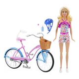 Boneca Barbie Com Bicicleta