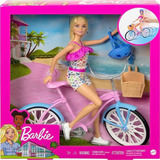 Boneca Barbie Loira Bicicleta