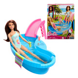 Boneca Barbie Piscina Com