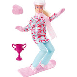 Boneca Barbie Quero Ser Snowboarder Articulada - Importada