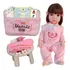 Boneca Bebê Mamãe Reborn Menina Pode Dar Banho Enxoval Pijama Bolsa Luxo