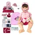 Boneca Bebê Reborn 100% Silicone Completa Barata + Itens
