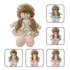 Boneca Clarinha Rosa Vestido Floral De Pelucia Antiga 37cm