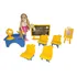 Boneca Estilo Chelsea + Escola Acessórios Móveis Irmã Barbie