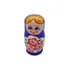 Boneca Matryoshka Russa 5 Peças Roxa