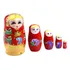 Boneca Matryoshka Russa Matriosca 5 Peças Madeira Cor Vermelho