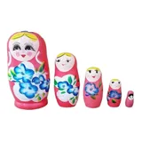 Boneca Matryoshka Russa Rosa
