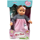 Boneca Meu Bebe Veste Rosa + Pingente + Pulseira +3 Criança