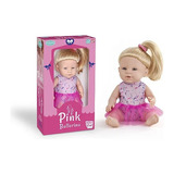 Boneca Pink Ballerina Pupee Bebê Bailarina