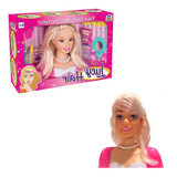 Boneca Princesa Lucy Hair Busto Para Pentear Com Acessórios