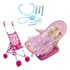Boneca Rafaeli Consulta Médica +cadeirinha Dormir E Carrinho