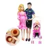 Boneca Real Gravida Família Mãe, Pai, Filho(a) Filha E Bebê