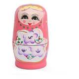 Boneca Russa Matrioska Rosa 11 0 Cm
