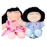 Boneca Tradicional De Pano 30cm Kit Casal Black Friday Cores