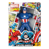 Boneco Articulado - 45 Cm - Marvel Comics - Capitão América