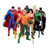 Boneco Batman Super Man Flash Lanterna Verde Lote C/7