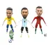 Boneco Cabeçudo Articulado 12cm Futebol, Messi, Neymar, Cr 7