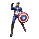 Boneco Capitão América Articulado Com Luz 15cm Lacrado Heroe