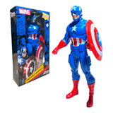 Boneco Capitão América Vingadores 22cm Articulado Avengers