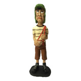 Boneco Chaves Com Lanche Em Resina 18cm Turma Do Chaves