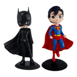 Boneco Colecionavel Batman E Super Man Edição Especial Luxo