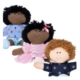 Boneco De Pano Menino-menina 30cm Kit Com 3 Peças Lindos Top