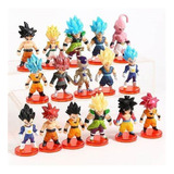 Boneco Dragon Ball Z Miniatura Kit16 Super Goku Broly Vegeta