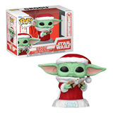 Boneco Funko Pop! Star Wars Mandalorian Grogu De Natal