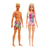 Boneco Ken + Barbie Originais Modelo Praia - Mattel