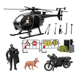 Boneco Militar Tipo Comandos Gi Joe Helicóptero Click N Play