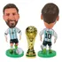 Boneco Miniatura Messi Argentina Com A Taça Copa Do Mundo