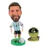 Boneco Miniatura Messi Com Bola De Ouro Seleção