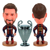 Boneco Miniatura Messi No Barcelona Taça Champions League