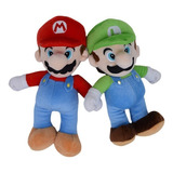 Boneco Pelúcia Super Mario Bros E Luigi Com 25 Cm