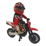 Boneco Playmobil Motoqueiro Original