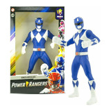 Boneco Power Ranger Azul Gigante 40cm Articulado +de 3 Anos