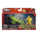 Boneco Power Rangers Amarelo Ninja Steel + Moto Morpher
