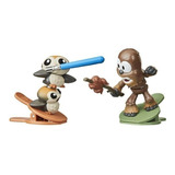 Boneco Star Wars Battle Bobblers Porgs Vs Chewbacca - Hasbro