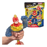 Boneco Stica Captain Marvel Heroi Estica Goo Jit Zu - 2234