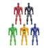 Boneco Tipo Power Rangers Kit Com 5 Hominho Na Cartela 
