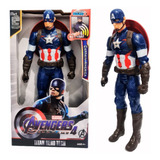 Boneco Vingador Avengers Capitão América 30 Cm C/ Som E Luz