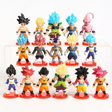 Bonecos Dragon Ball Z Kit16 Miniaturas Dragonball Goku Broly