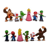 Bonecos Mario Bros Kit Com 6 Personagens Luigi Yoshi Toad